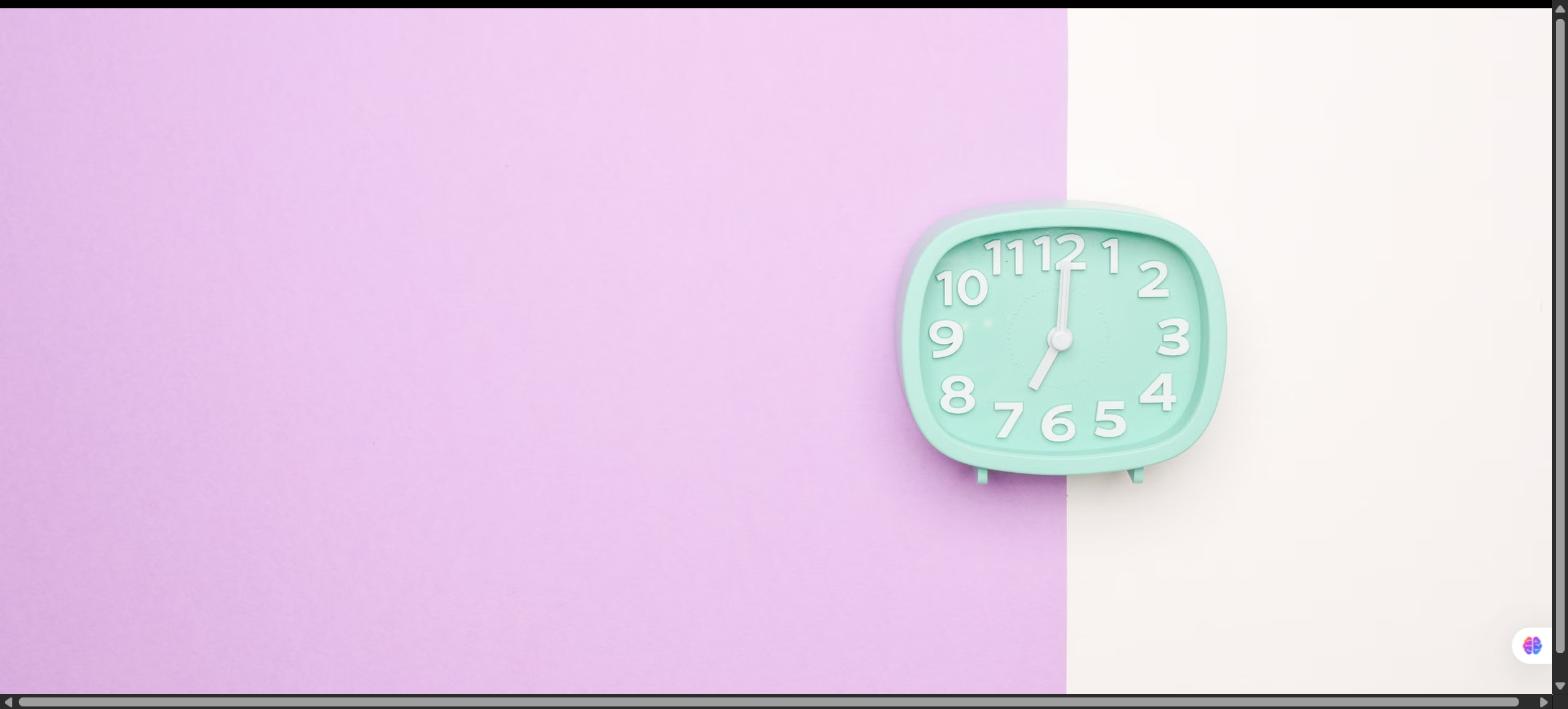 Reloj en tonos violeta, símbolo de los ciclos de energía a lo largo del tiempo